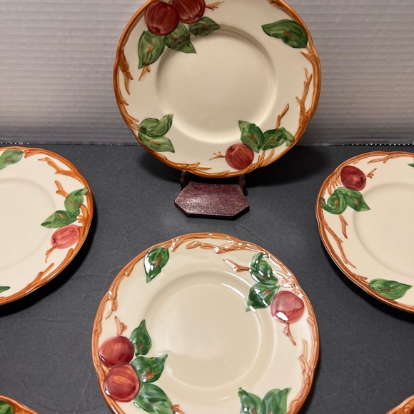 6 Franciscan ware apple pattern vintage bread plates - Picture 3 of 6